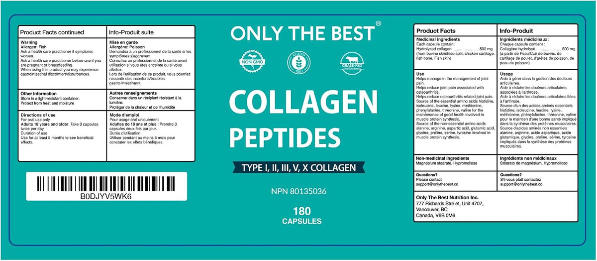 Only The Best Multi Collagen Peptides Capsules – product detail 8