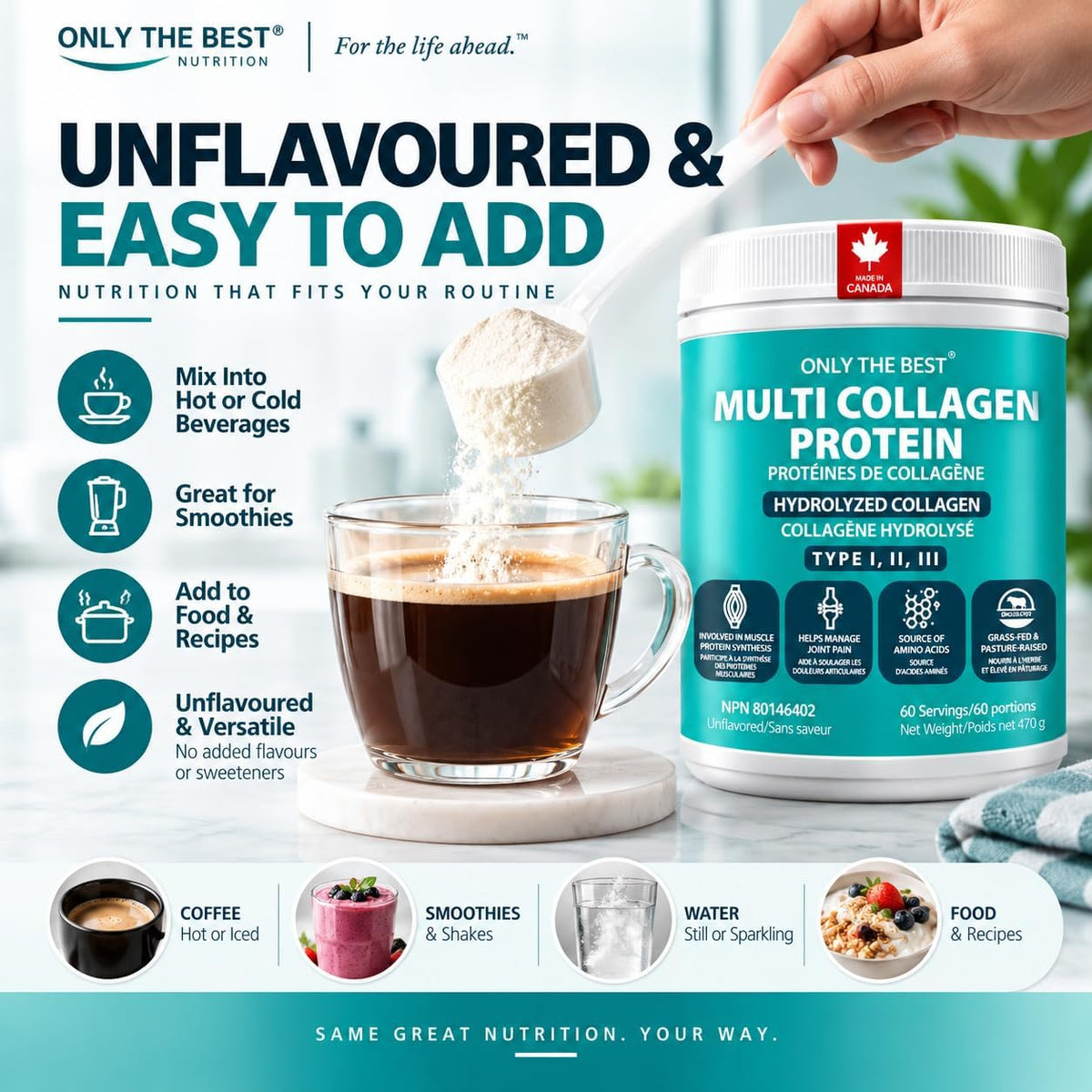 Only The Best Multi Collagen Protein powder – product detail 3