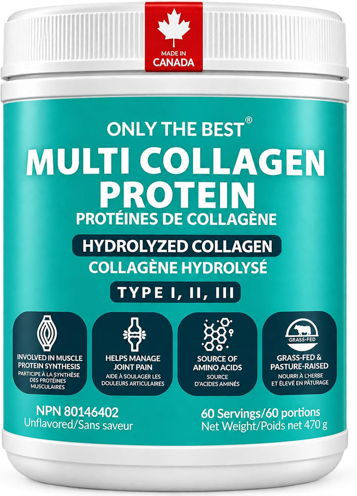 Multi Collagen Protein Powder – Unflavored, 470 g (Canada)
